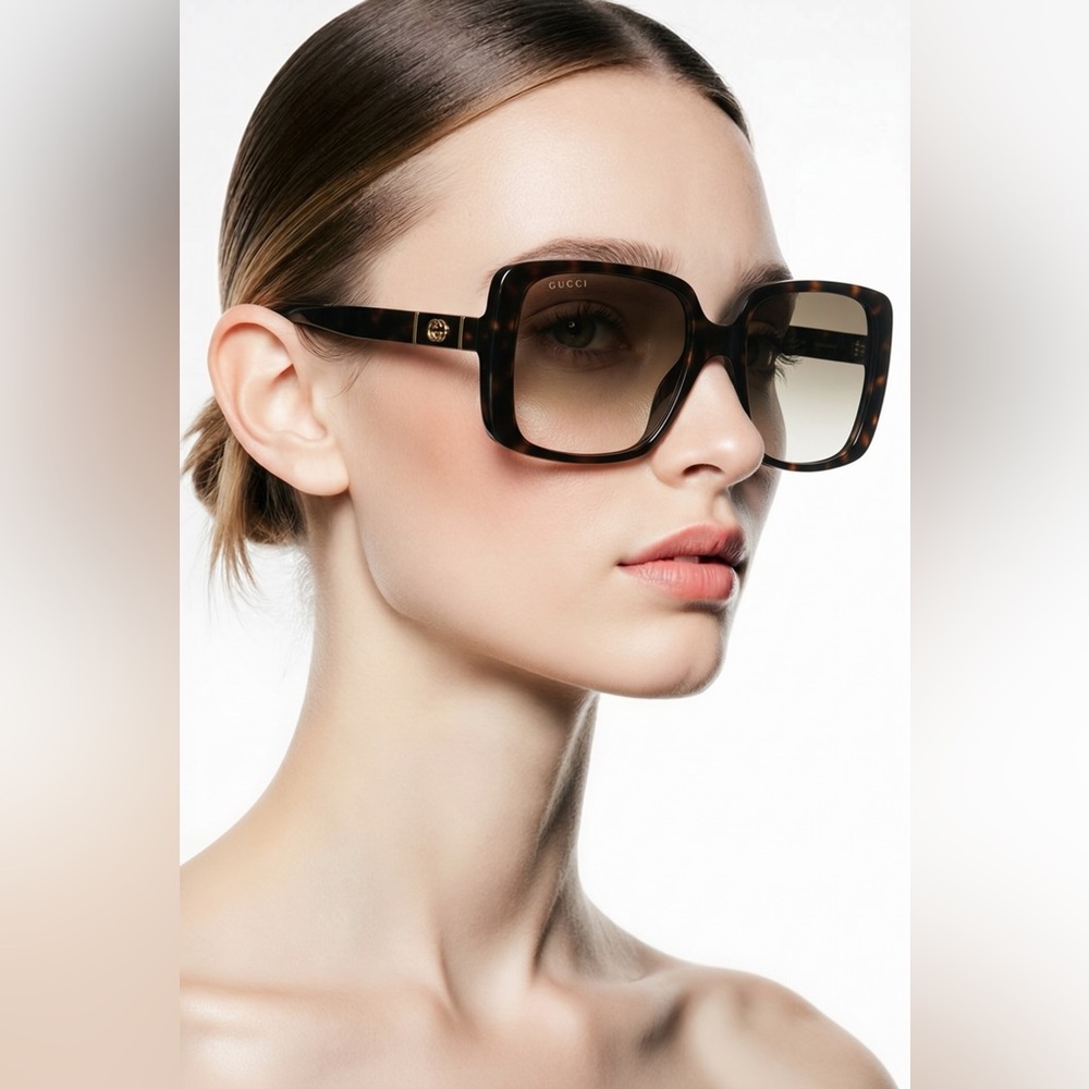 New Authentic Gucci GG0632S 002 Butterfly Sunglasses - Picture 3 of 12